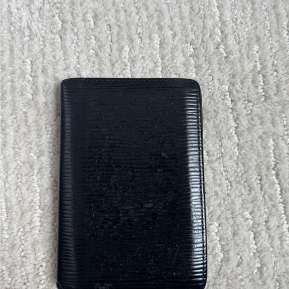 (Authentic) Louis Vuitton Black Epi Leather Cardholder / pocket organizer - Picture 1 of 6